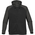 Mens Ultra-Soft Heavyweight Fleece Zip Hoody - Black/Carbon