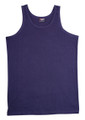 Navy regular fit singlet with crew neckline and straight hem
