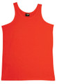 Red JOSH Men's Plain Regular Fit Singlet, a basic cotton tank top for men, ideal for casual summer wear, beach activities, or as an undershirt.