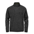 Men's ultra-soft sweater knit 1/4 Zip Pullover Sweater - Black Heather