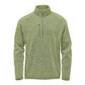 Men's Recycled Fleece 1/4 Zip Pullover - Sage Green Heather