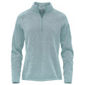 Ladies Sustainable Fleece 1/4 Zip Pullover - Ice Blue Heather