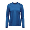 Ladies Long Sleeve Crew Neck Top - Classic Blue Heather