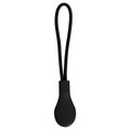Coloured Jacket Zip Pullers (4-Pack) - Black