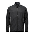 Men's Ottoman-Knit Fleece Shell Zip Jacket - Carbon Stripe
