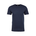 Midnight navy marle men's crew neck tee with short sleeves and smooth flat front chest panel