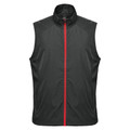 Men's Water Repellent Wind Vest - Black/Bright Red