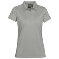 Women's Sports Pique Polo Shirt- Cool Silver