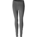 Charcoal grey marl women's full-length performance leggings with wide waistband and slim fit