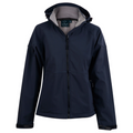 ASPEN Womens Soft Shell Hooded Jacket Navy Charcoal 1 WS-JK34 Blank Clothing