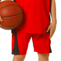 Plain Kids Basketball Uniform Shorts Online Red/Navy