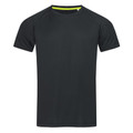 Men's Plain Active 140 Raglan T-Shirt - Black Opal
