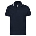 Pure Cotton polo shirts contrast Navy/White