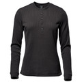 Stormtech Anti=Pill Women's Eco-Waffle Henley Top- Graphite grey