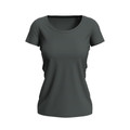 Women's Plain Crew Neck T-Shirt - Slate Grey