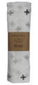 Buy Baby Muslin Cloth | Grey + Black Cross