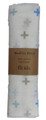 Bulk Buy Baby Muslin Cloth | Blue + Grey Cross