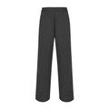 Charcoal grey girls wide-leg school trousers with elasticated waist, flat front panel and straight hem