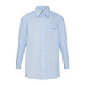 Long Sleeve Shirt with Button Up Collar - Light Blue