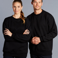 Plain EAGLE cotton-rich sloppy joe sweater pullover, featuring a crew neck and brushed fleece interior, ideal for customization or casual wear.