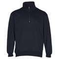 Falcon unisex half-zip fleecy sweater for bulk blank apparel. A warm, cotton-rich fleece pullover. | Plain Navy