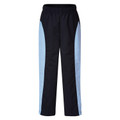 Romsey Kids Straight Leg Track Pant with Zip - Dark Navy/Ice Blue