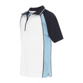 Shop Kids Tri-Colour Sports Polo - White/Sky/Dark Navy
