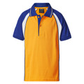 Shop Kids Tri-Colour Team Polo - Gold/White/Royal