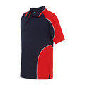 Bulk Buy Kids Contrast Sports Polo - Dark Navy/Red