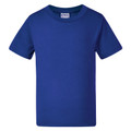 Kids Plain School Cotton T-Shirt - Royal