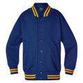 Kids/Youth School Stud-Front Bomber Jacket - Dark Royal/Gold