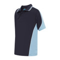 Shop Kids Side Panel Sports Polo - Dark Navy/Sky