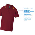 Pique Knit Classic Twin Stripe School Polo - Features