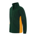 Shop Kids Contrast Polar Fleece Jacket - Dark Bottle/Gold