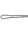 Navy blue hat toggle drawcord with looped ends, flat lay packshot on white background