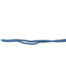 Steel blue braided hat toggle cord with knotted ends, flat lay packshot