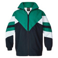 Bulk Buy Microfibre Sport Jacket - Emerald/White/Dark Navy