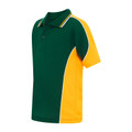 Shop Team Pique Knit Sports Polo Shirt - Bottle/Gold
