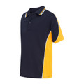 Cotton Back Team Sports Polo - Dark Navy/Gold