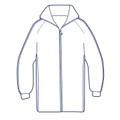 Kids/Youth Polar Fleece Lined Microfibre Jacket - Line art