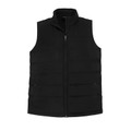 Puffer Vest with Dropped Hem Schoolwear - Black