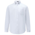 MONTROSE white cotton blend long sleeve shirt for men in smart casual fit