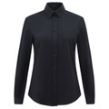 MONTROSE black cotton blend long sleeve shirt for women in smart casual style