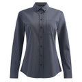 MONTROSE women's storm grey cotton blend long sleeve shirt for smart casual workwear