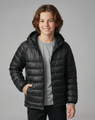 JUNEAU kids lightweight hooded puffer jacket in sustainable recycled materials for children