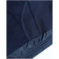 Navy kids sustainable lightweight hooded puffer jacket - side view