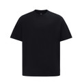 Black TALLINN unisex heavy cotton oversized tee with relaxed boxy fit on white background