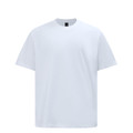 White TALLINN oversized heavy cotton t-shirt with relaxed boxy fit for men and women