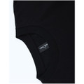 Black unisex heavy cotton oversized tee in boxy relaxed fit - side view