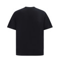 Black unisex heavy cotton oversized tee in boxy relaxed fit - back view
